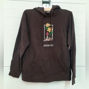 Monet Skateboards Brown Hoodie with Floral Graphic
